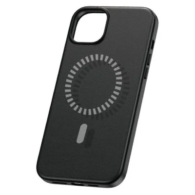 Cover Iphone 15 Pro Magsafe Series Fauxther Baseus - Cluster Black